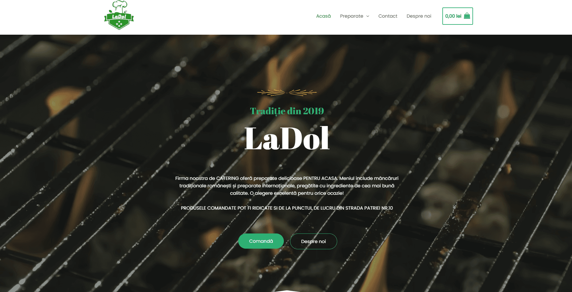 Exemplu de site dezvoltat în HTML, CSS și JavaScript